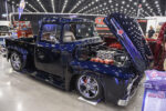 17 1956 ford f100 dark blue show truck boss 429 engine indy stack injection chrome wheels