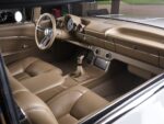 18 1959 Impala interior in full custom tan leather with modern stitched bucket seats and wrapped dash