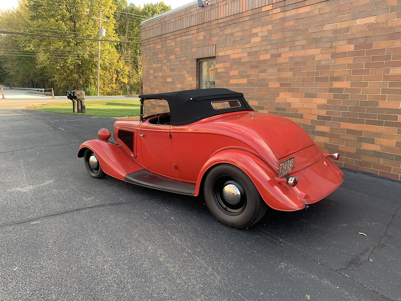 18 Finished 1934 Ford Cabriolet with black cloth top steel wheels and period correct rear end proportions