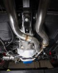 19 1965 Ranchero transmission tunnel custom exhaust headers undercarriage view