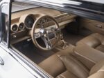 19 Driver’s view of 1959 Impala showing retro modern gauge cluster custom steering wheel and tan wrap