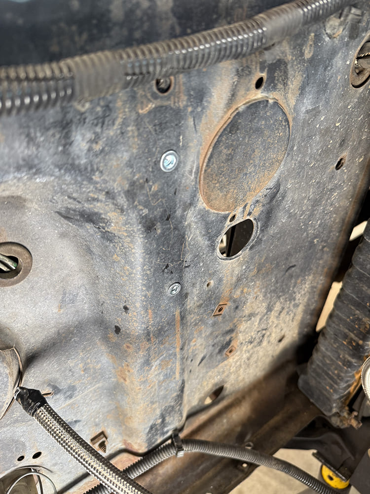 20 routing and securing custom AN braided power steering lines