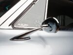 23 1963 Corvette side mirror billet style smooth fender line Hot Rod Garage badge on glass