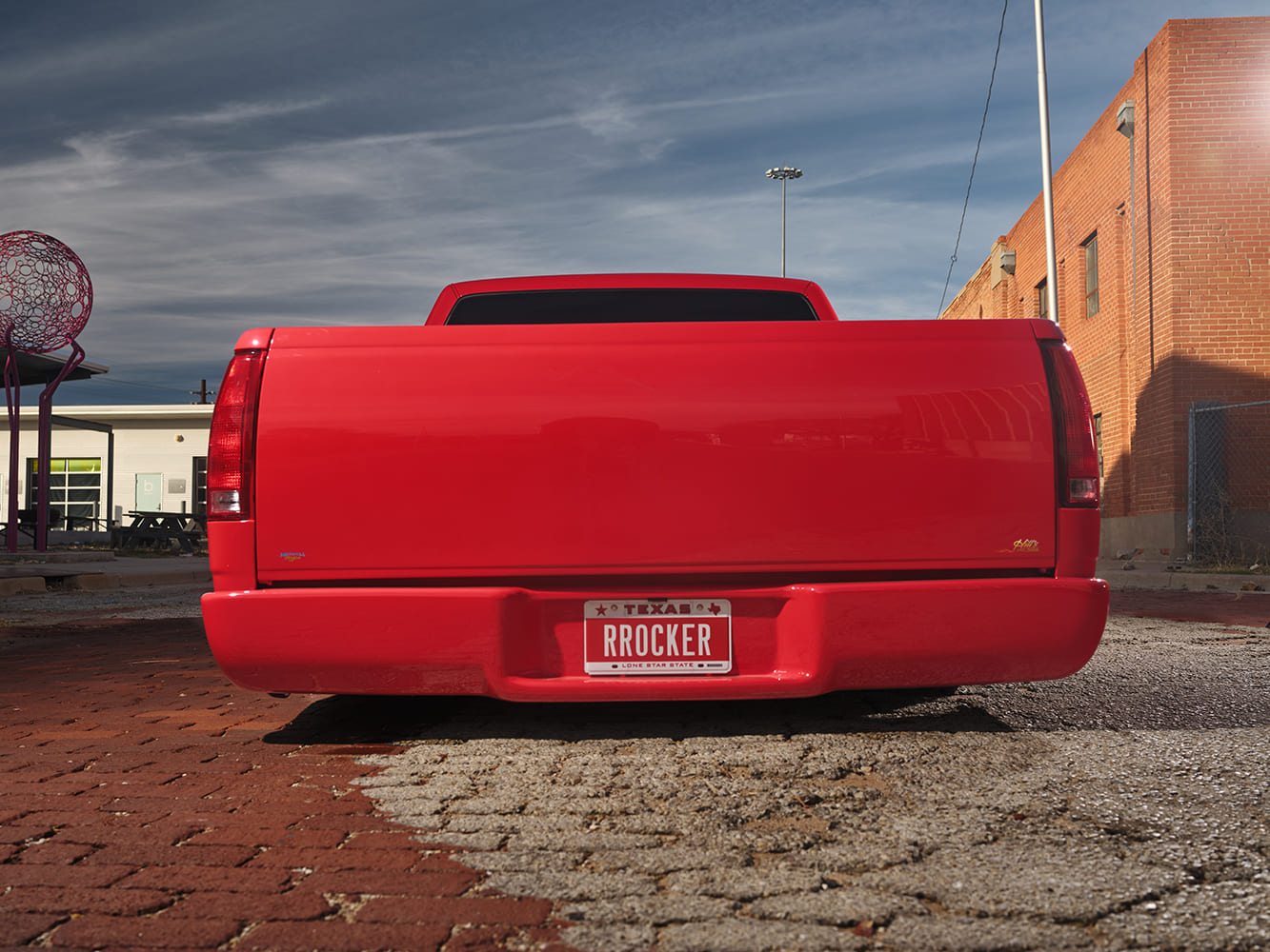 23 1996 Chevy C1500 rear end fully shaved with hidden latches and custom roll pan