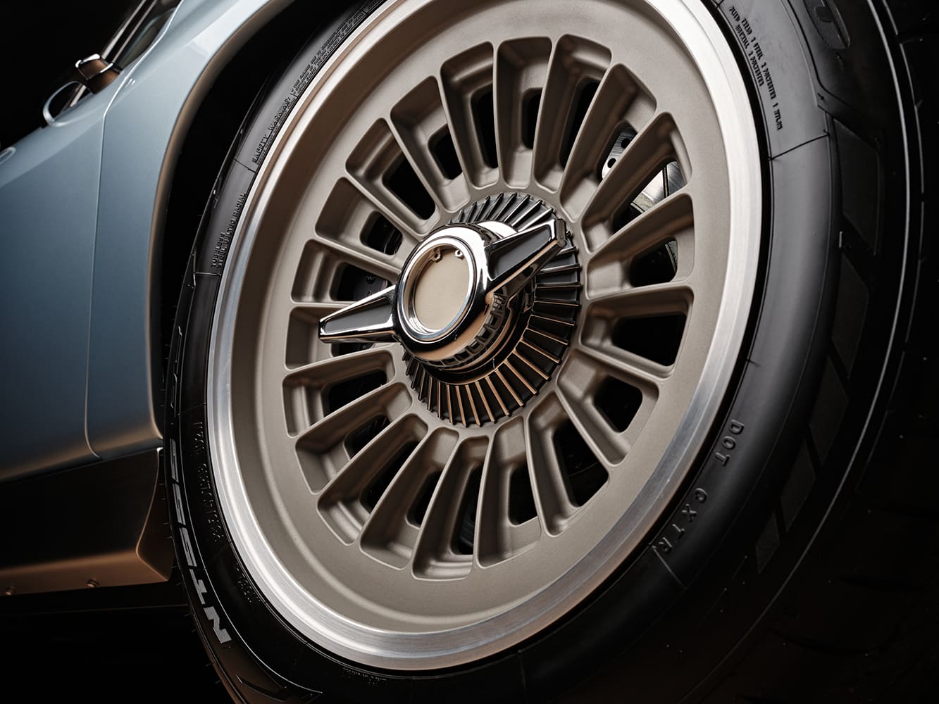 24 Corvette 1963 split window wheels custom turbine style billet finish Nitto NT555 G2 performance tires