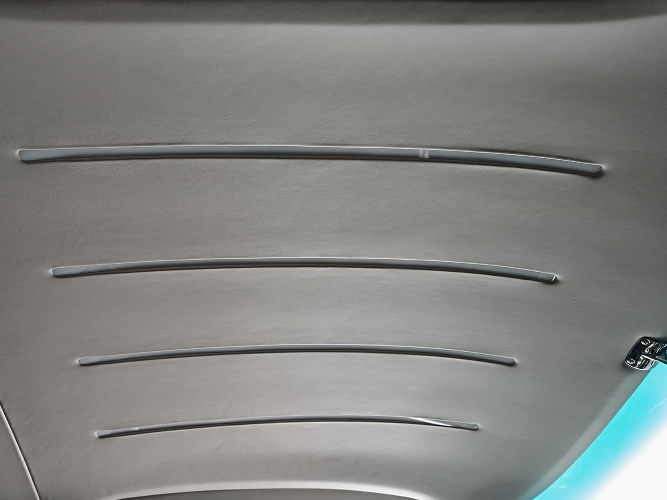25 1963 Corvette headliner custom stitched sculpted ribbed design modernized classic interior finish