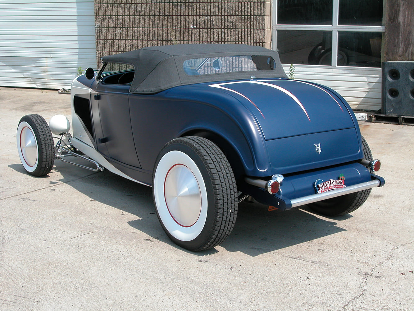 26 Rear shot of the same 1932 Roadster highlighting pinstriped decklid and whitewall wheel covers