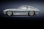 27 1963 Corvette restomod rendering digital side profile custom wheels pro touring stance eBlack design