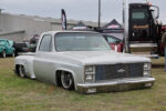33 1986 Chevrolet C10 Squarebody in pearl white with billet grille ghost flames and staggered billets