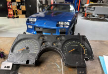 000 third gen camaro digital gauge cluster close up