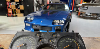 000 third gen camaro digital gauge cluster close up