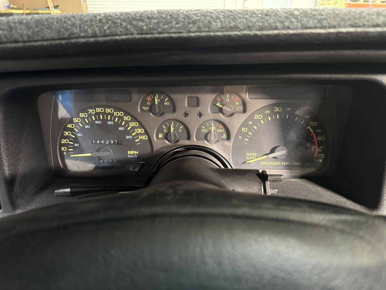 003 1980s camaro factory gauge cluster in dash