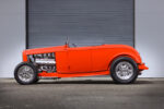 01 1932 Ford Roadster orange hot rod shaved hood billet wheels