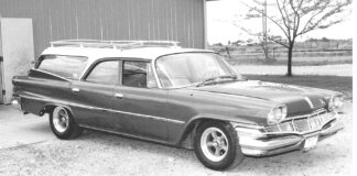 01 1960 Dodge Sierra wagon with custom wheels and roof rack prepped for electrical modernization