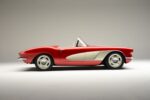 01 1962 Corvette custom in Roman Red with coves in silver and smoothed bodywork profile