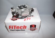 01 FiTech Go EFI 4 throttle body with 600 HP capability shown on original packaging