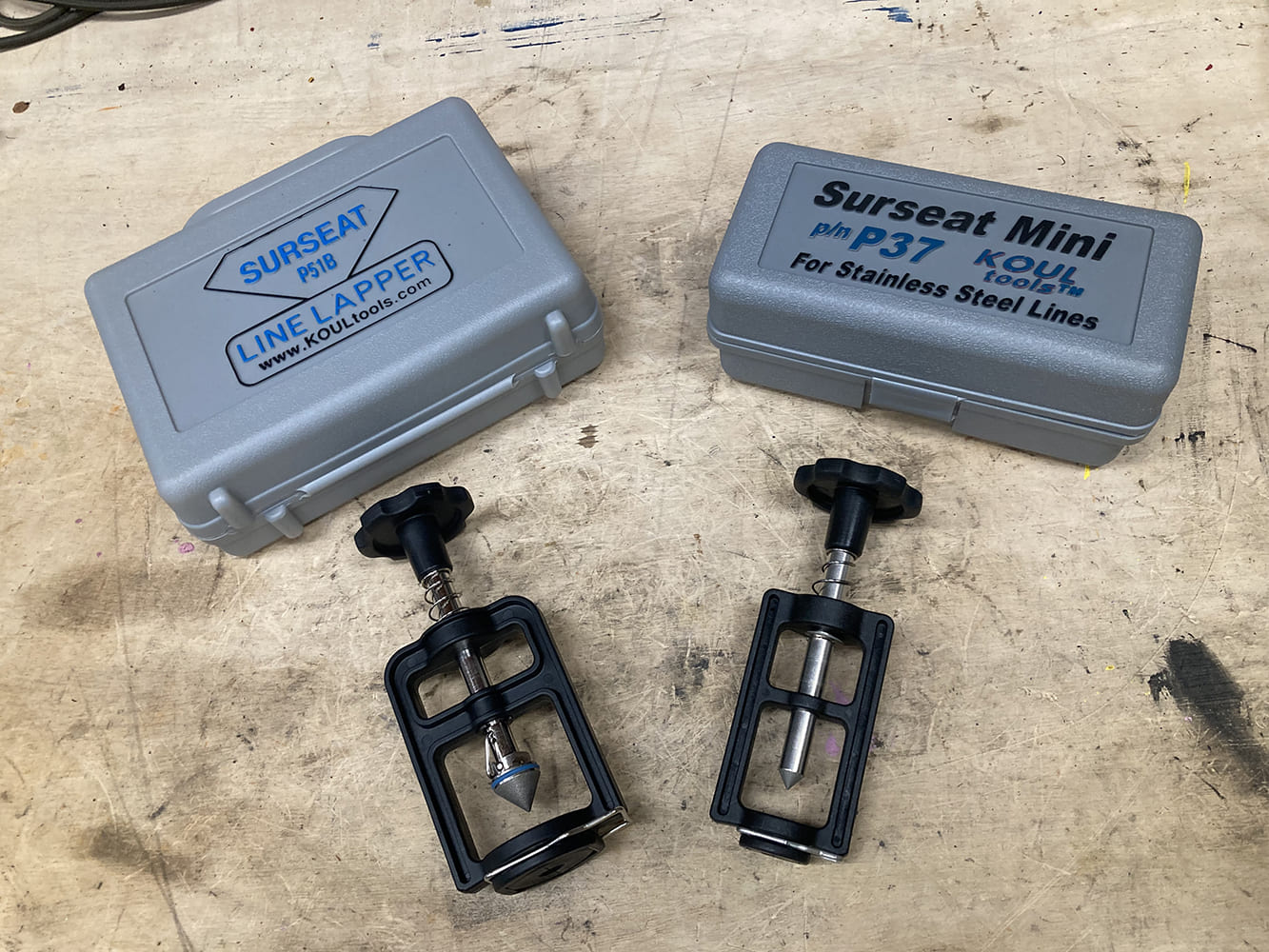 010 Koul Tools Surseat line lappers used for prepping stainless brake line flares
