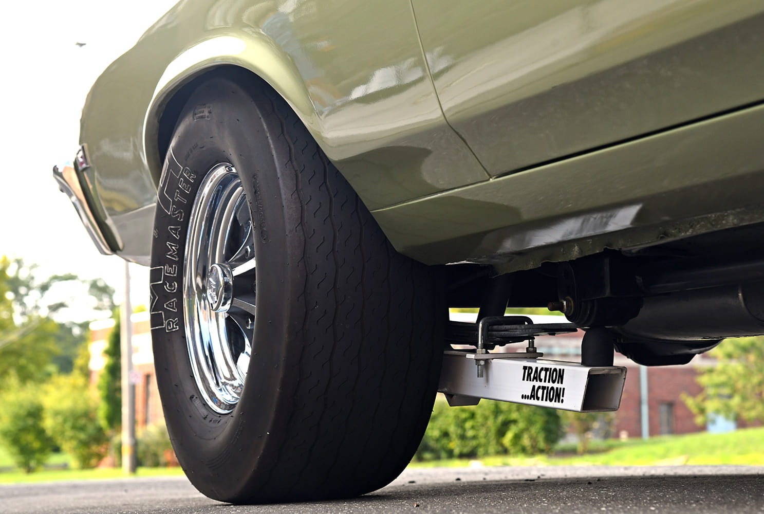 014 1969 Nova drag slicks traction bars rear suspension setup