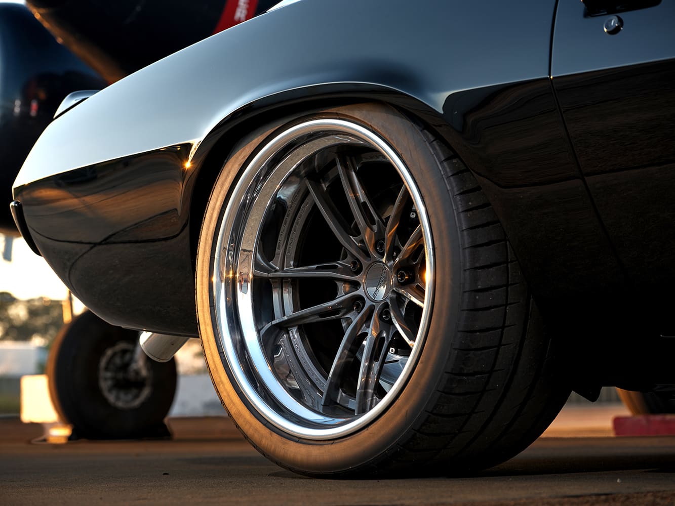 017 1970 Camaro Forgeline wheels wide sticky tires tucked fitment