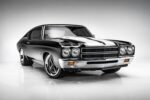 02 1970 Chevelle SS front white racing stripes cowl hood dual headlights