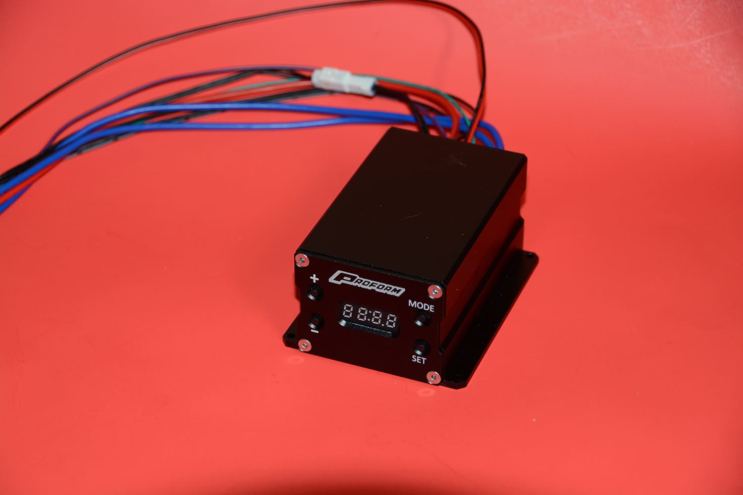 02 Proform variable speed fan controller unit with digital display and mode buttons ready for wiring installation