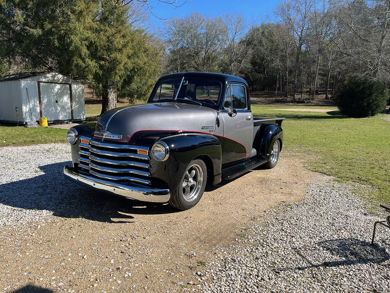 02 chase 1950 chevy 3100 front three quarter view