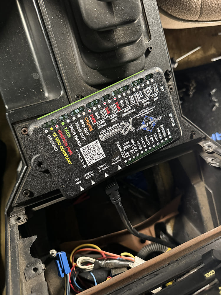 023 dakota digital vfd3 control box installed in camaro dash