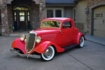 03 1934 Ford louvered hood chrome bumper traditional hot rod build