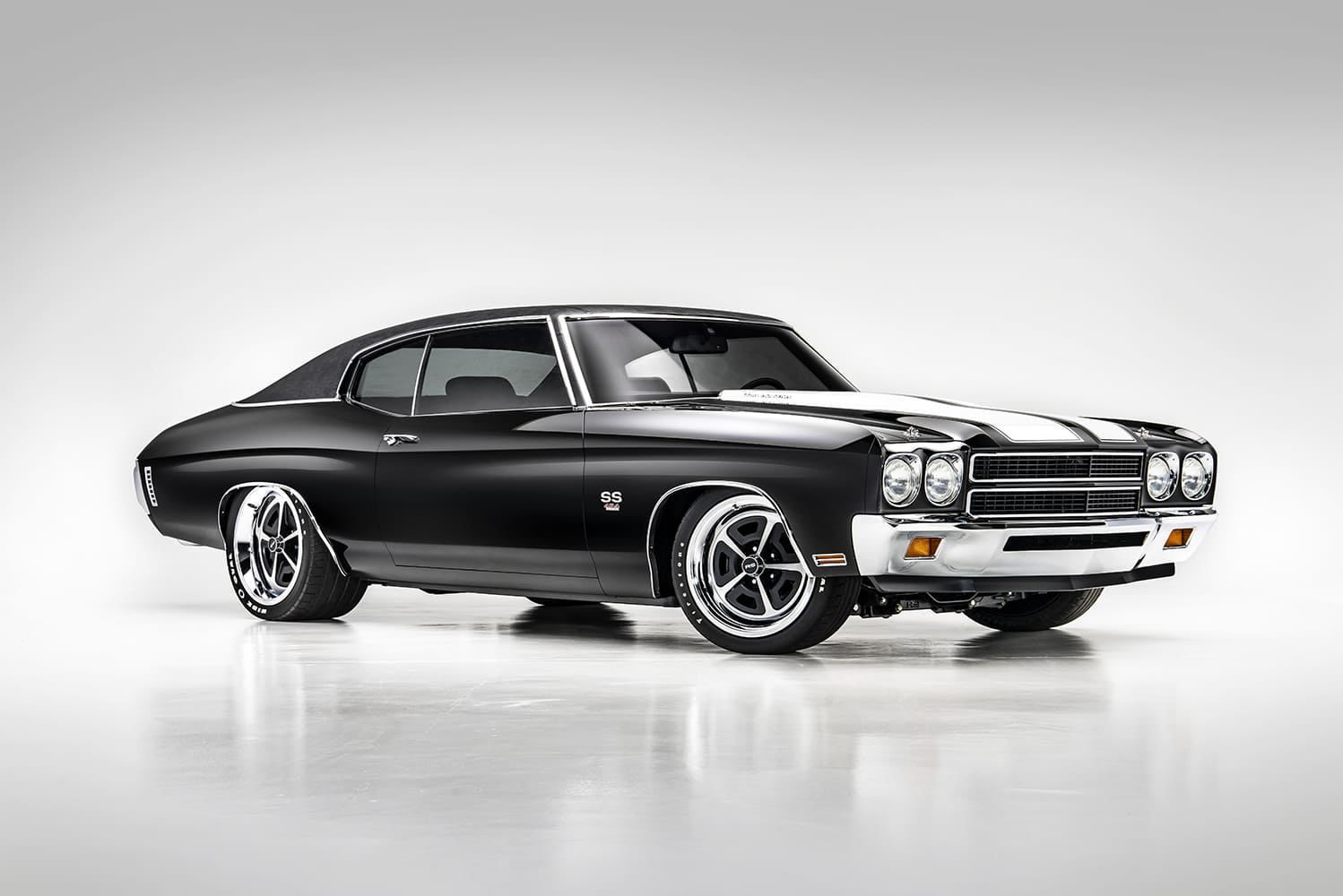 03 1970 Chevelle SS black modern wheels muscle car stance