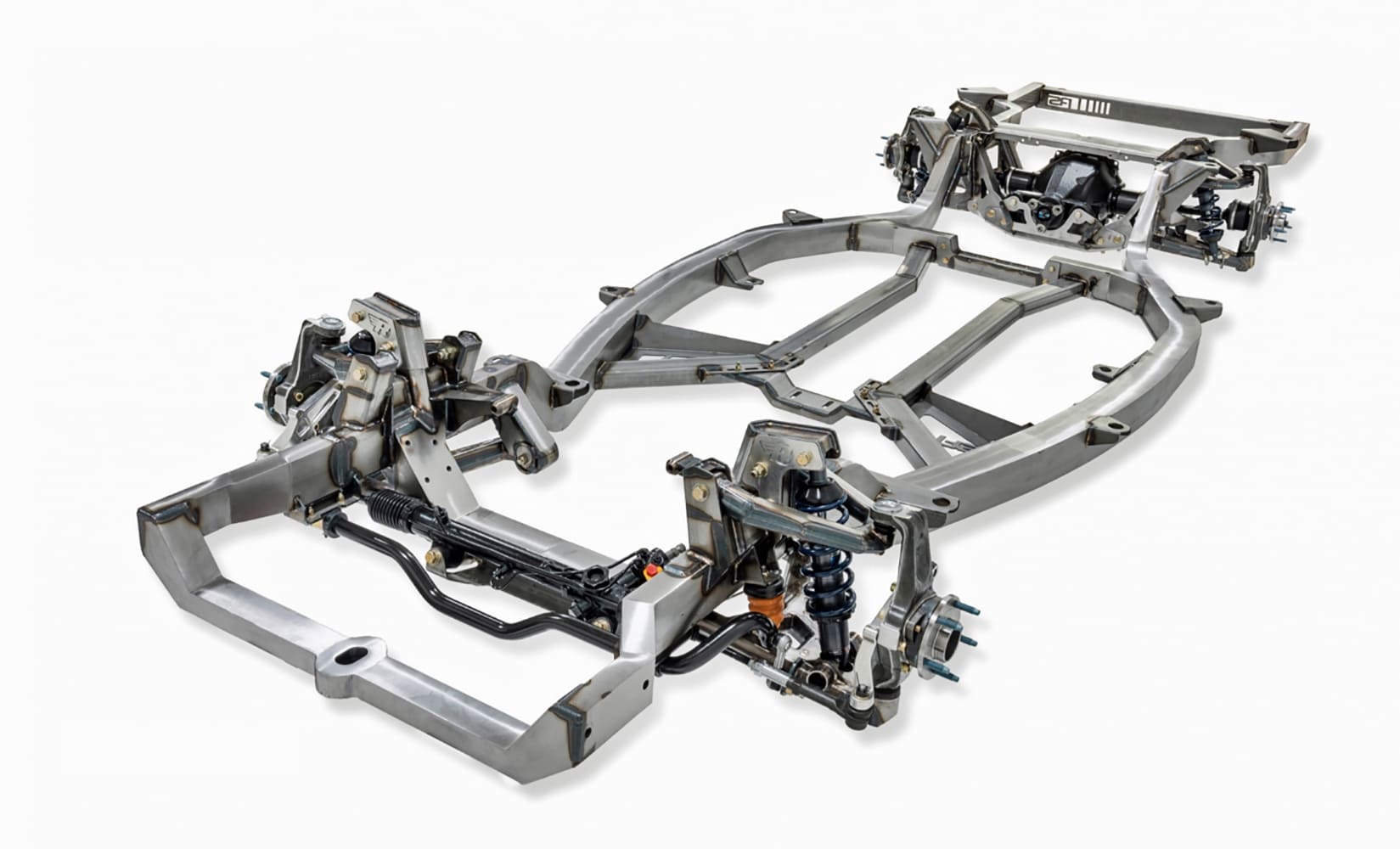 03 Art Morrison custom chassis upgrade for 1963 Ford Galaxie with coilovers and rack steering