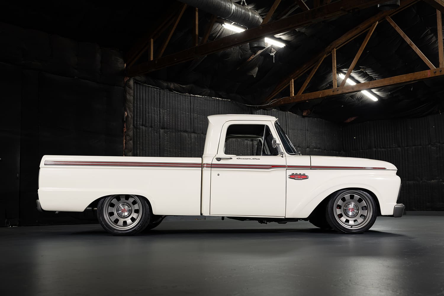 04 1966 Ford F 100 side profile long bed lowered stance