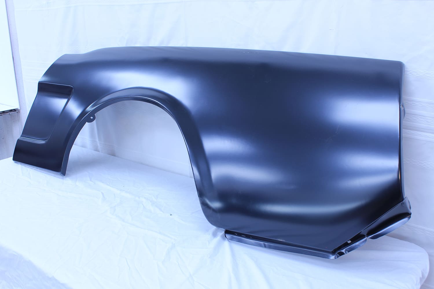 05 1965 Mustang reproduction rear quarter panel on display
