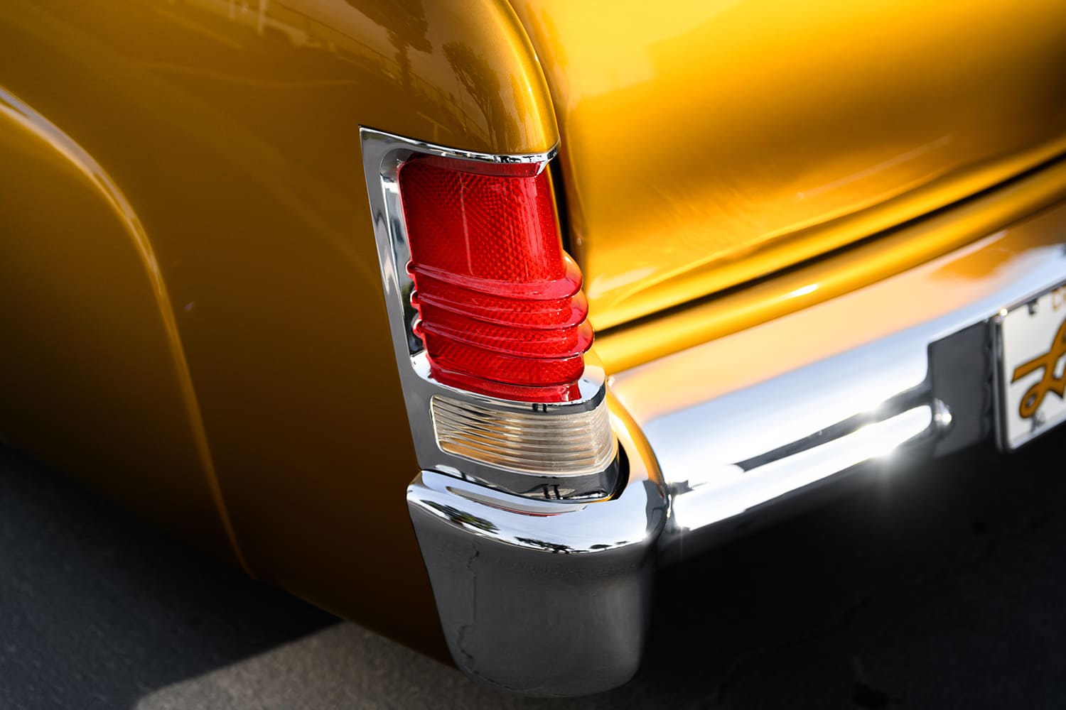 06 1951 Mercury Custom chrome tail light bezels with custom red lens inserts
