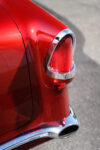 07 1955 Chevy Custom taillight integrates into a reshaped rear quarter with precision chrome work
