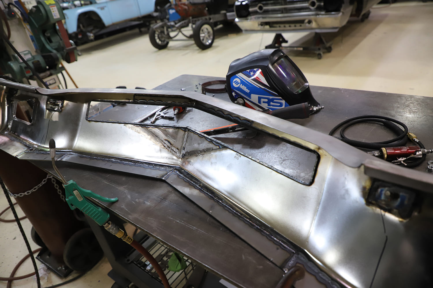 07 Fabricated 1970 Chevelle custom lower valance with bead rolled steel and clean welds