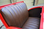 08 1934 Ford rumble seat pleated brown leather vintage rear seating