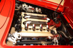 08 1962 Corvette engine bay features a polished Ford V8 with custom billet covers and hidden accessories