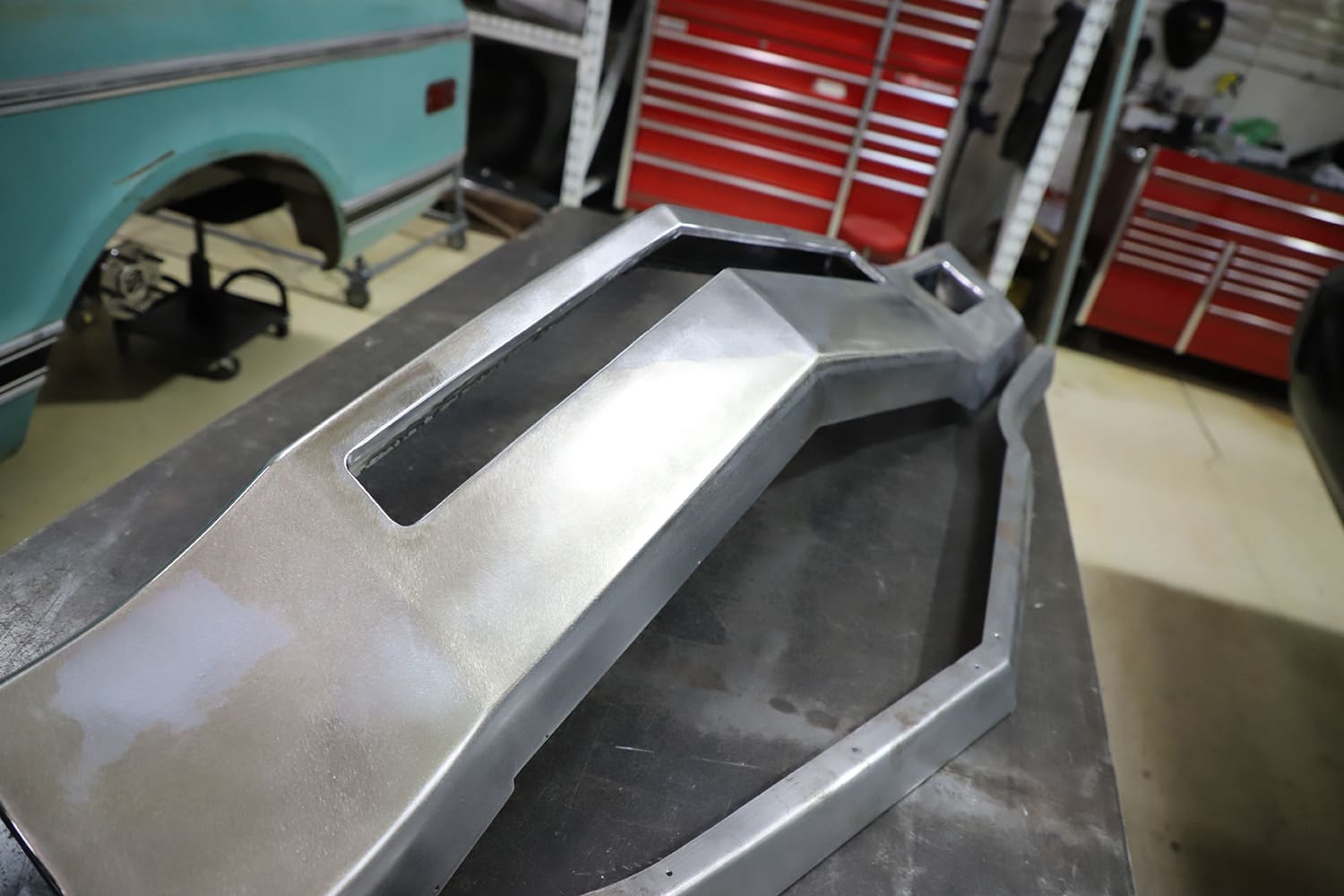 08 Fully metal finished 1970 Chevelle lower valance ready for mock up install