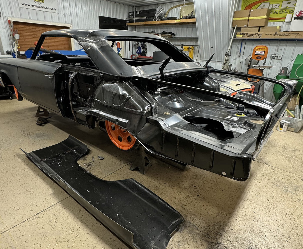 08 Rear quarter panel replacement in progress on 1963 Ford Galaxie project car