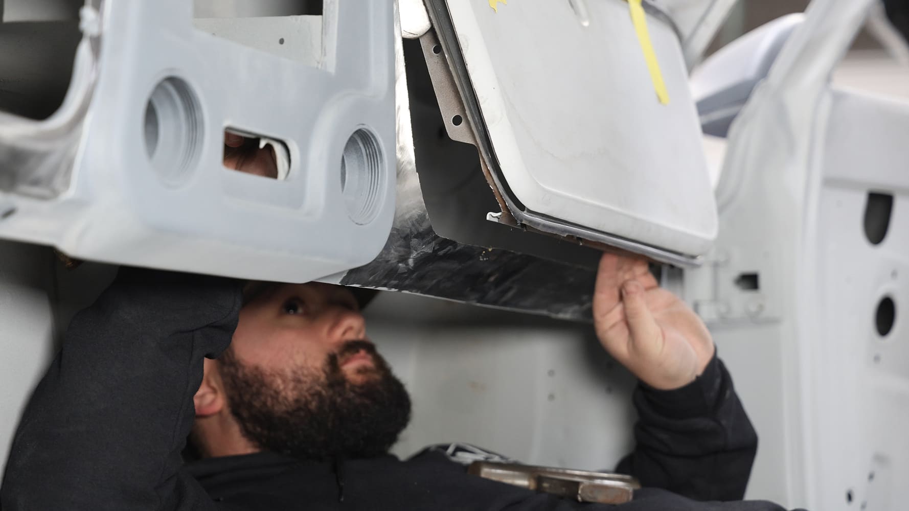 09 1967 72 c10 dash install test fit column glove box