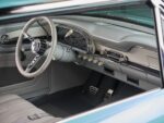 11 1963 Ford Falcon interior with two tone dash billet pedals and chrome accented HVAC vents