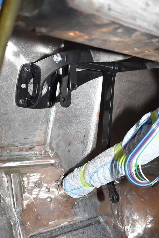 12 cpp pedal bracket mockup steering column clearance check
