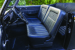 14 1939 Cadillac interior front bench seating with classic stitching and chrome detail