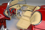 14 1962 Corvette’s red gauge cluster and ivory upholstery create a rich retro modern contrast