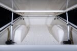 14 1966 Ford F 100 bed liner white tonneau cover open hydraulic struts