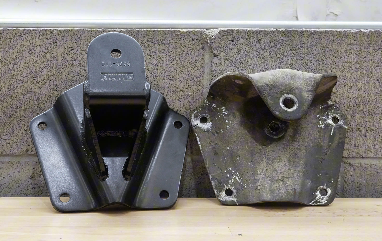 15 Bracket mount surface cleaned and prepped for bolt in C notch installation