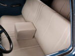 16 1960 Ford crew cab interior tan bench seat armrest upholstery detail restored cabin trim