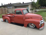 18 1954 Chevrolet 3100 slammed classic pickup wide whitewalls custom driveway low stance