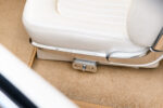 21 1951 Mercury Custom chrome power seat switch with stitched white leather upholstery