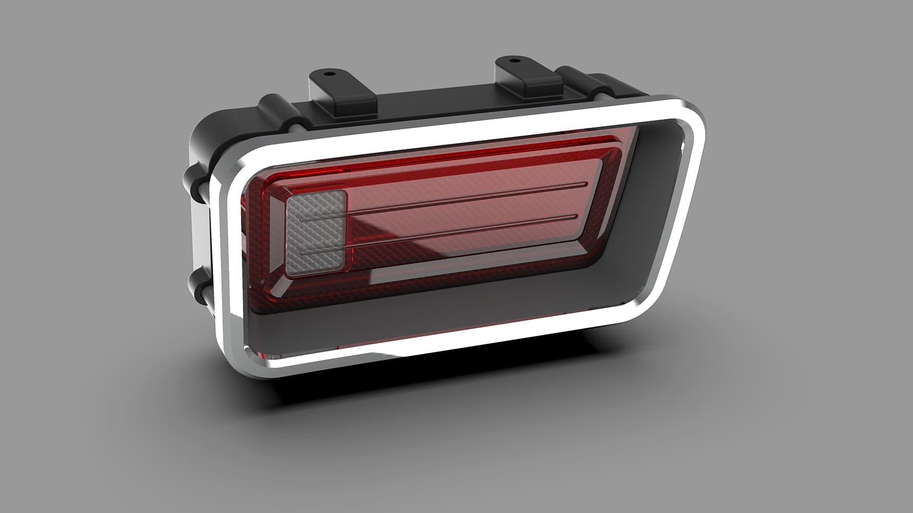 22 Fully assembled digital render of 1970 Chevelle custom LED taillight unit